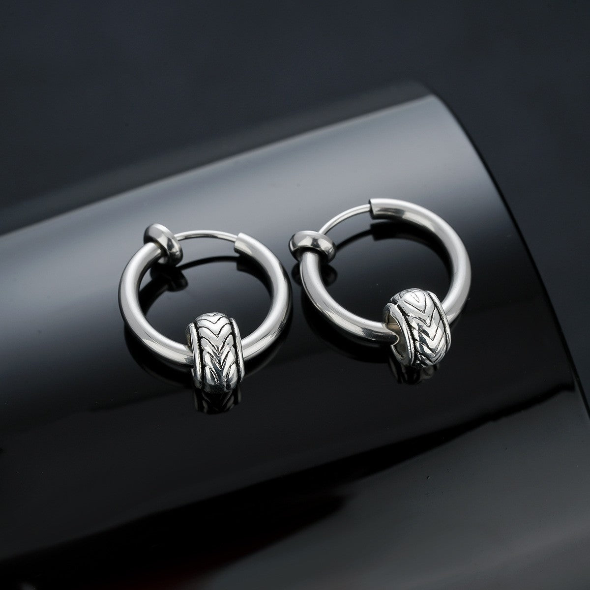 Trendy Minimalist Hoop & Stud Earrings, High-End Luxury Unisex Ear Jewelry