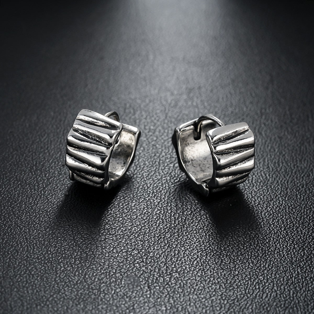 Trendy Minimalist Hoop & Stud Earrings, High-End Luxury Unisex Ear Jewelry