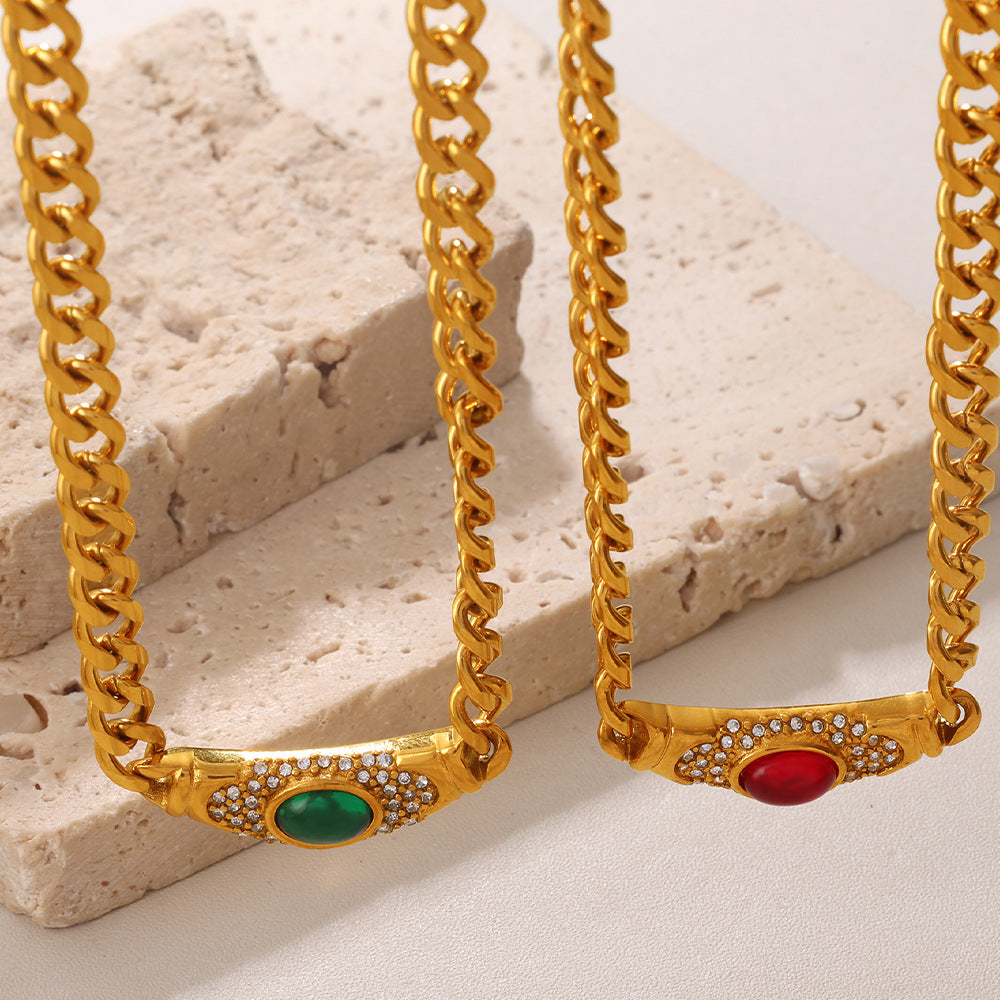 Vintage Mid-Century Geometric Choker Necklace With Premium Cat&