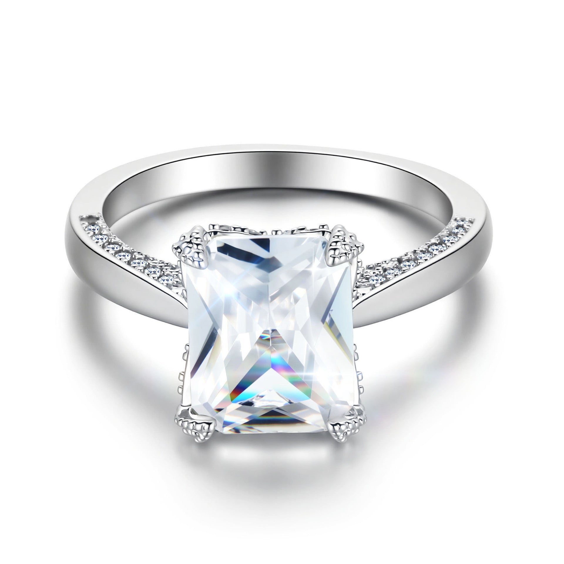 Fashionable Light-Luxury Zircon Womens Ring