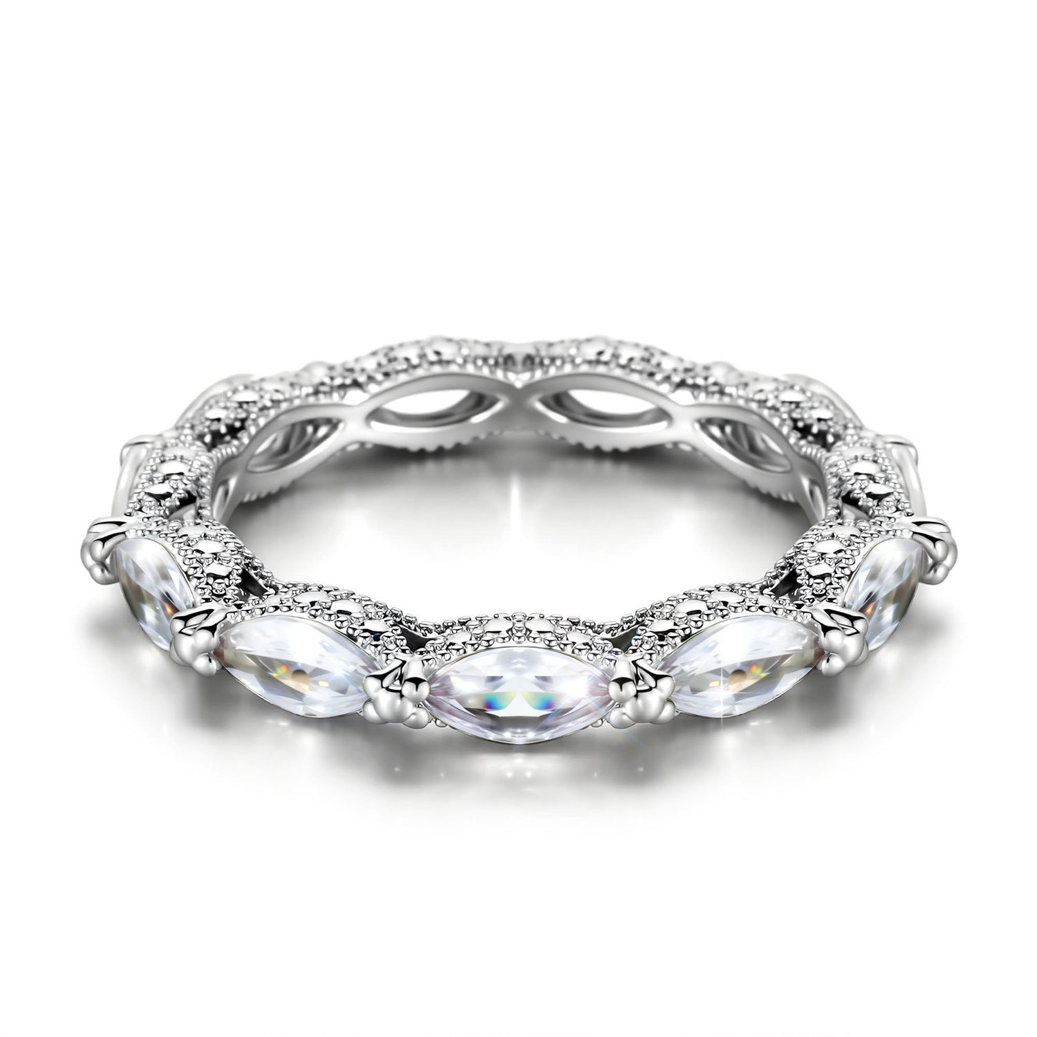 Fashionable Light-Luxury Zircon Womens Ring