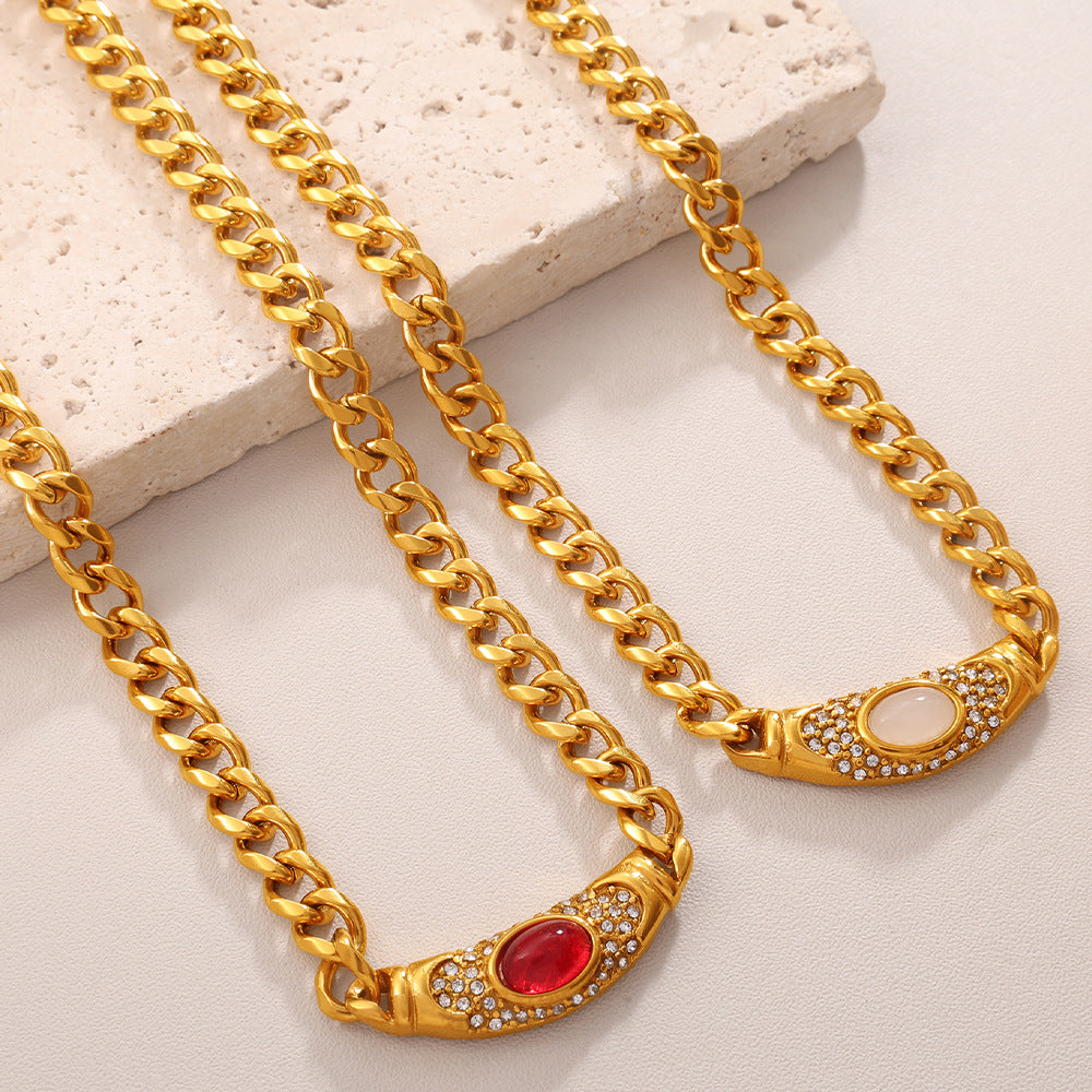 Vintage Mid-Century Geometric Choker Necklace With Premium Cat&