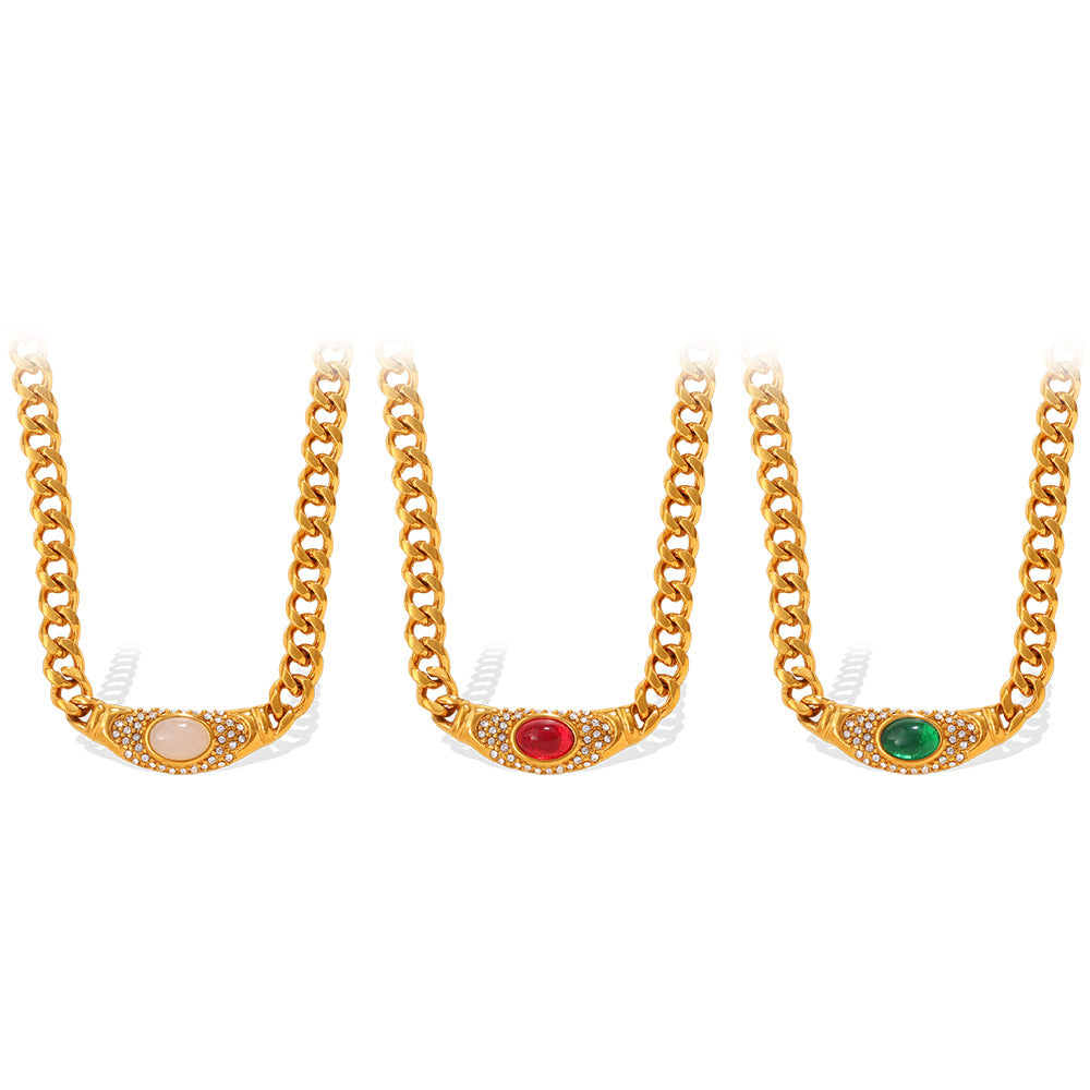 Vintage Mid-Century Geometric Choker Necklace With Premium Cat&