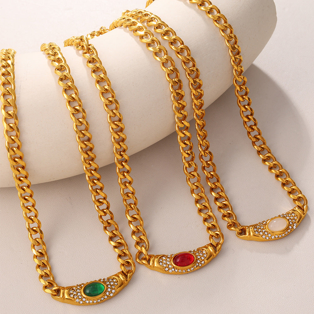 Vintage Mid-Century Geometric Choker Necklace With Premium Cat&