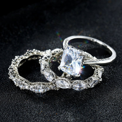 Fashionable Light-Luxury Zircon Womens Ring